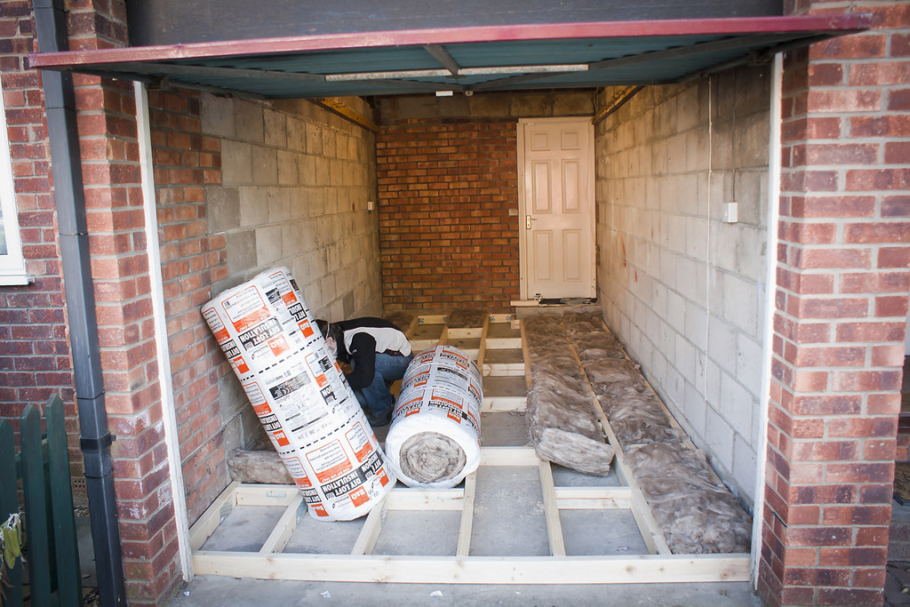 Garage Conversion insulation into floor joists Partially… Flickr