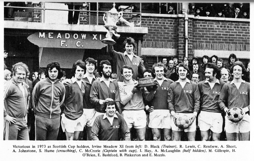 1973 Scottish Junior Cup Winners Meadow players show off t… Flickr
