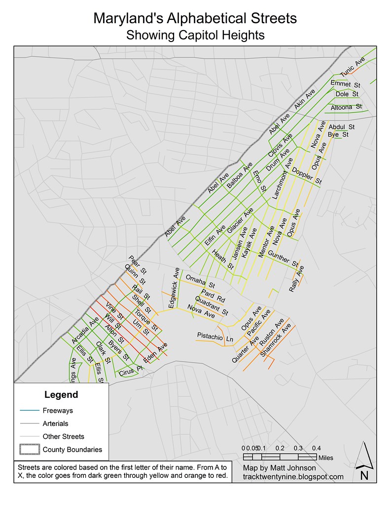 Suburban Maryland Streets Alphabetical Strata (Capitol He… Flickr