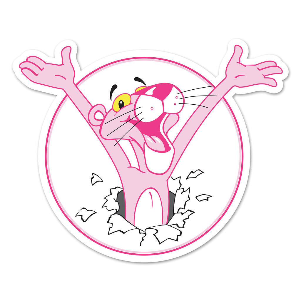 Pink Panther Pink Panther sticker created in Adobe Illustr… Flickr