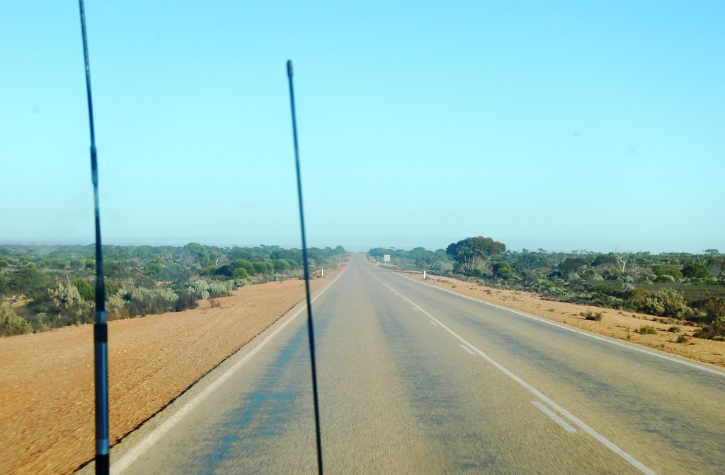 The longest straight stretch in Australia 146.6Km Just out… Flickr