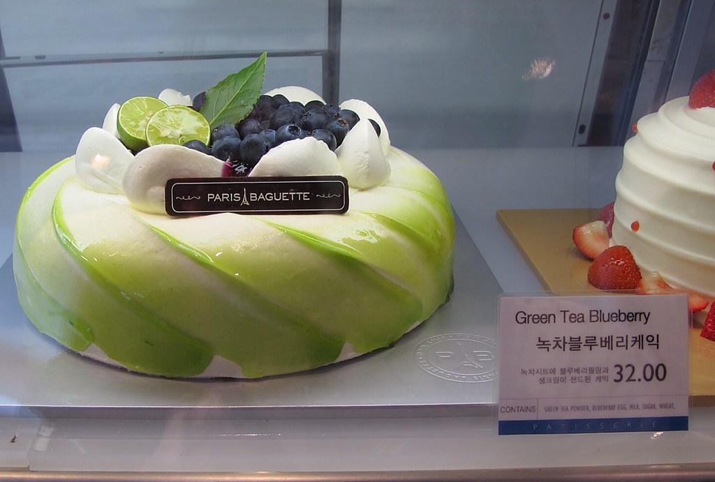 Green Tea Blueberry Cake from Paris Baguette Sent from my … Chun