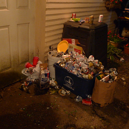 empties Two emptied kegs plus a recycling bin full of empt… Flickr
