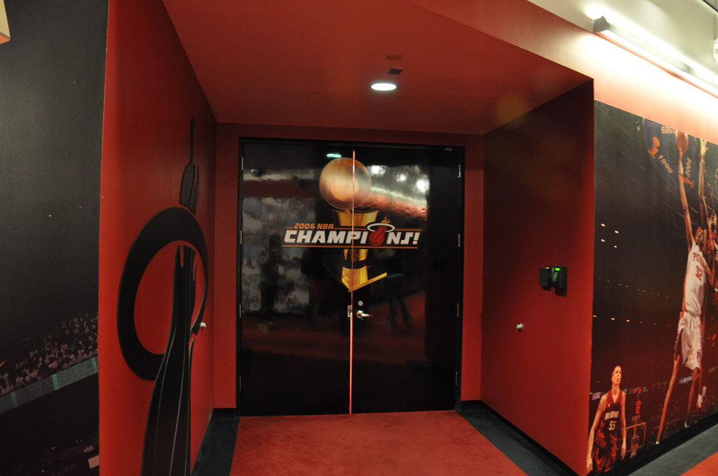 Miami Heat The Heat's locker room door. HumongoNationphotogallery