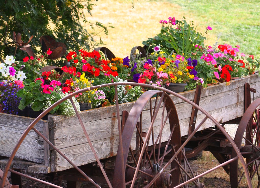 Uniontown wagon full of summer flowers Walker Beach Flickr