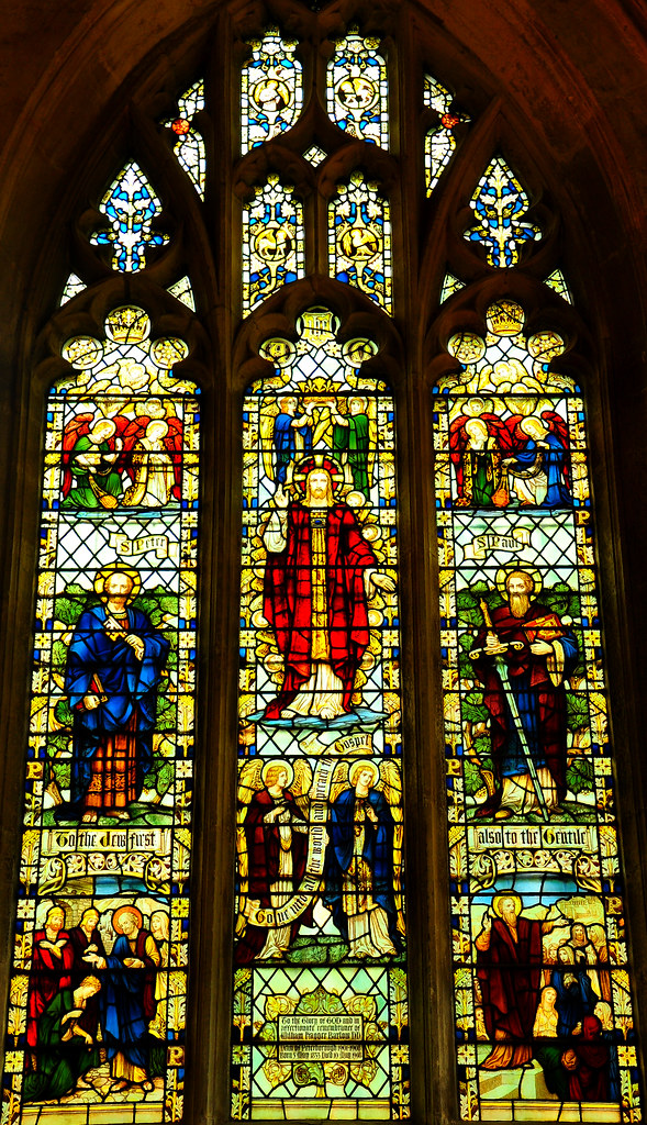 Stained glass window in Peterborough cathedral Ben Sutherland Flickr