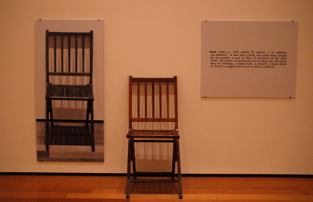 Une Et Trois Chaises Joseph Kosuth 1965 Museum Of Modern Flickr