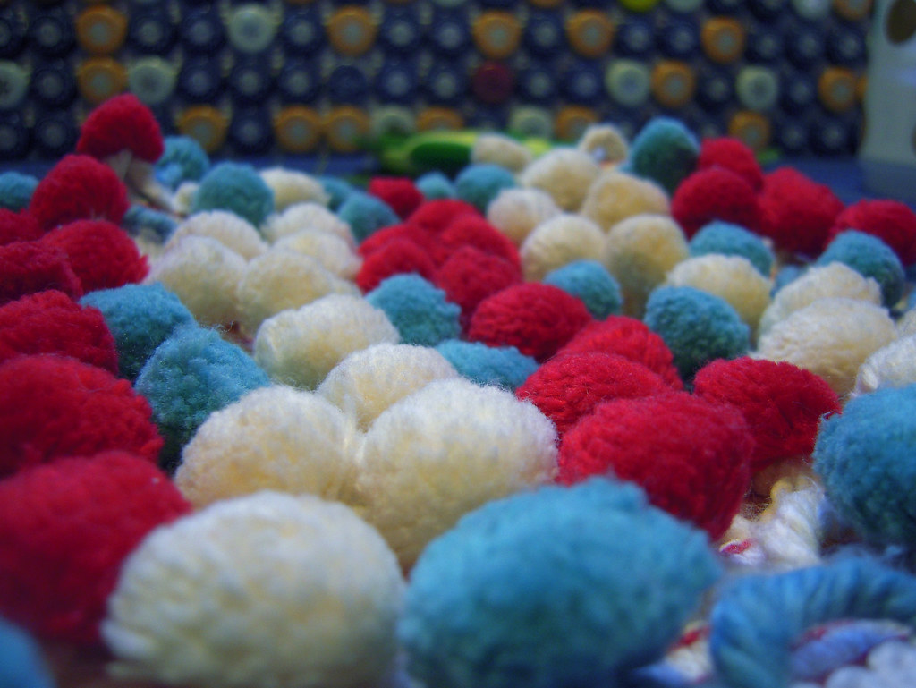 Dingle balls I made this little pouch covered in dingle ba… Flickr