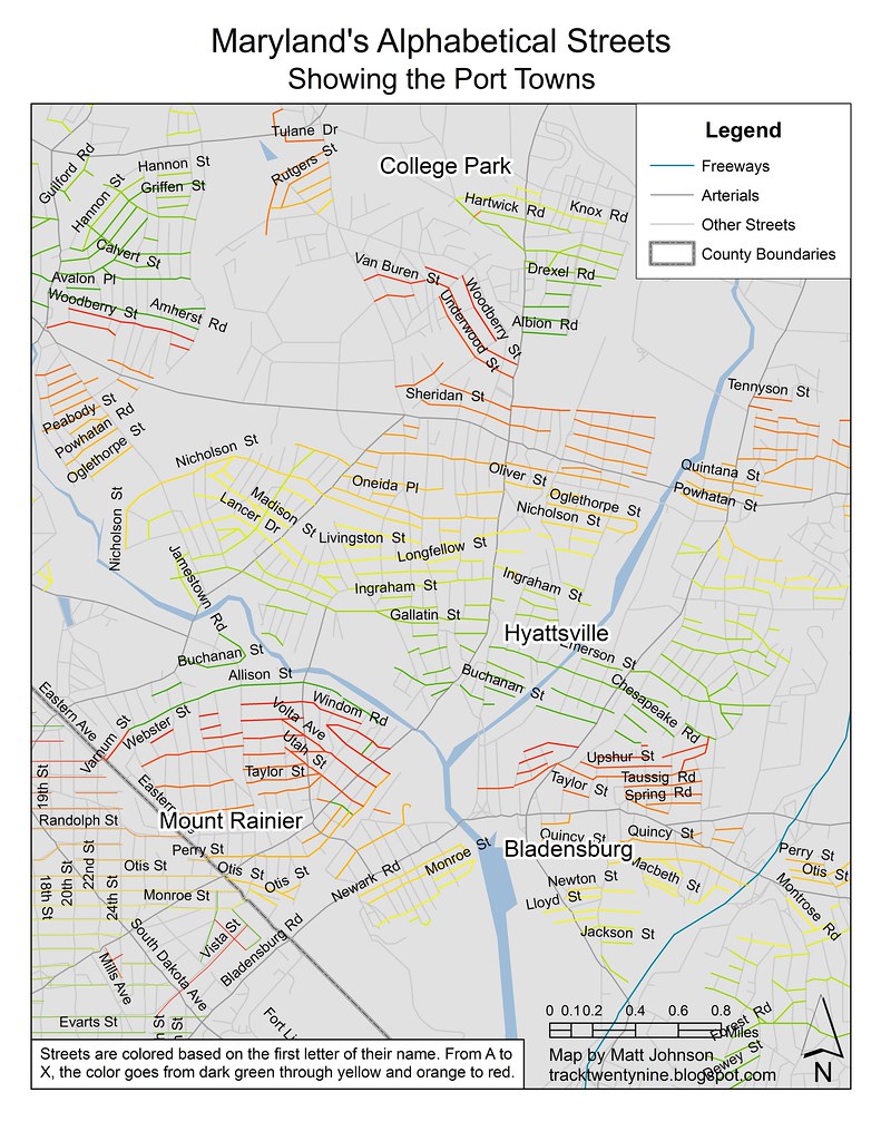 Suburban Maryland Streets Alphabetical Strata (Port Towns… Flickr