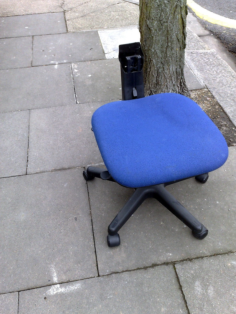 abandoned lost dumped broken swivel chair fulham 2302200… Flickr