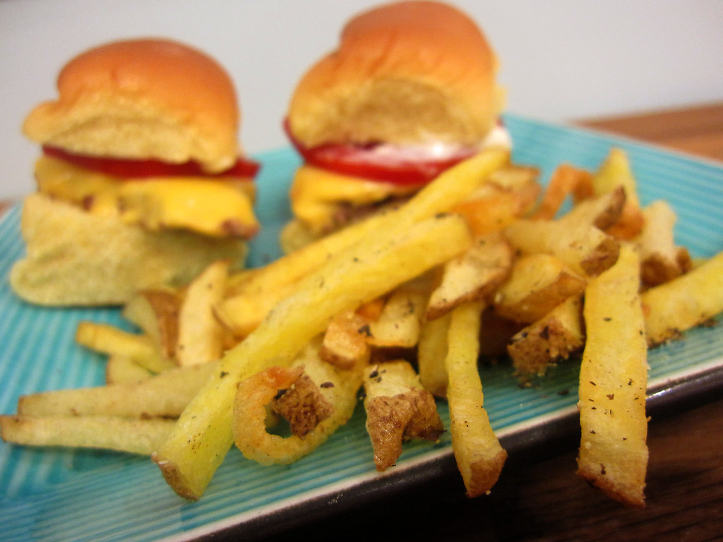 The world's best sliders & fries This is actually a recipe… Flickr