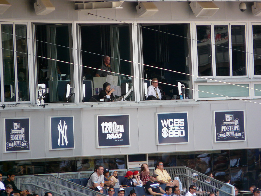 Yankees WCBSAM broadcast booth Suzyn Waldman and John Ste… Flickr