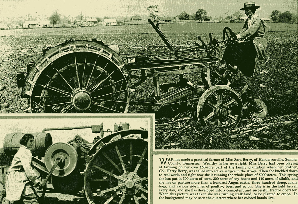 Women farming during World War I Women tractor farmers wer… Flickr