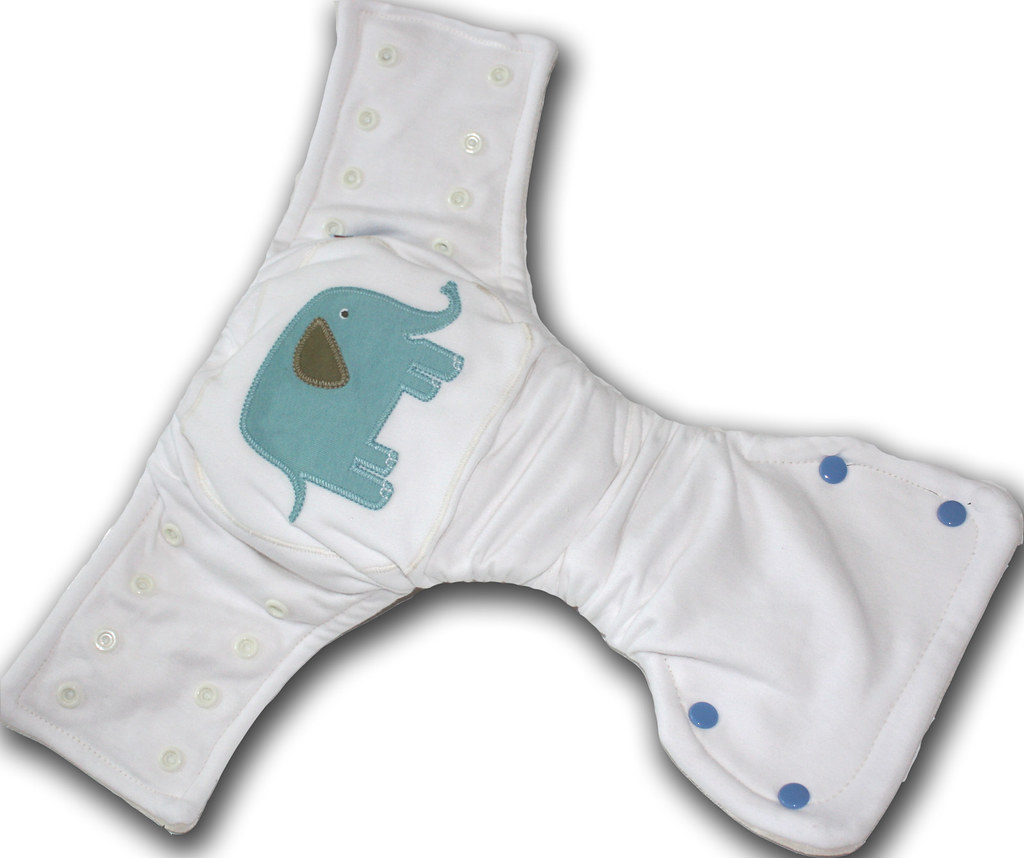 ML Elephants on Parade OBV Fitted Cloth Diaper mom2kbeth Flickr