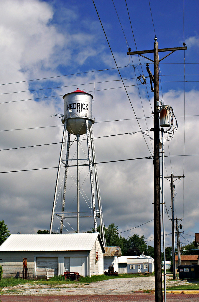 Water tower Hedrick, Iowa Lights in my hometown Flickr