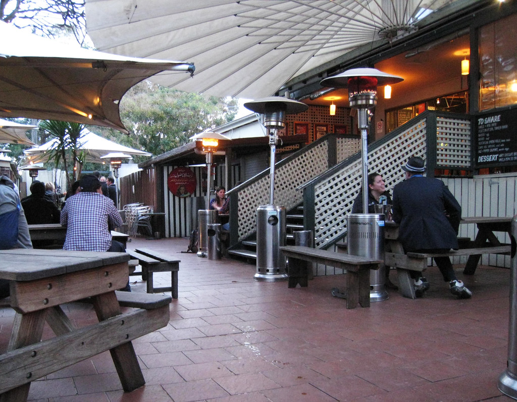 Courthouse Hotel, Newtown, beer garden Huge. The east wing… Flickr