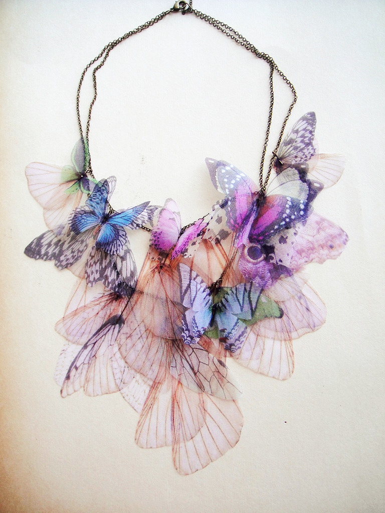 Custom Butterfly Necklace for a bride She will be wearing … Flickr