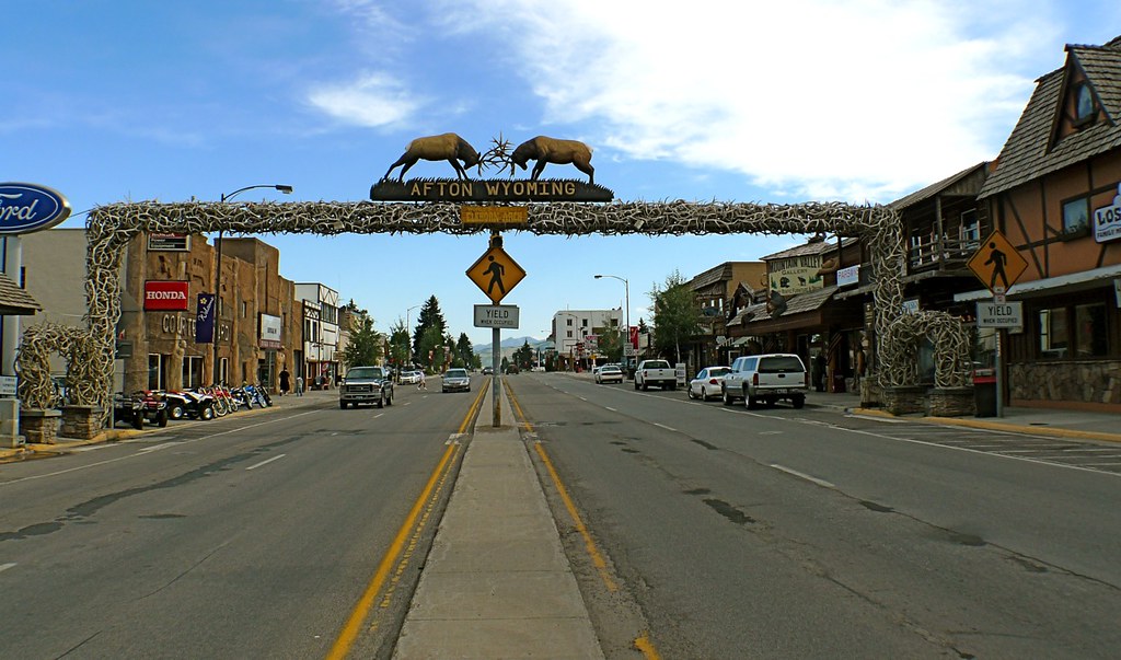 Main Street in Afton, Wyoming Maureen, Wayne & Fuxi Flickr