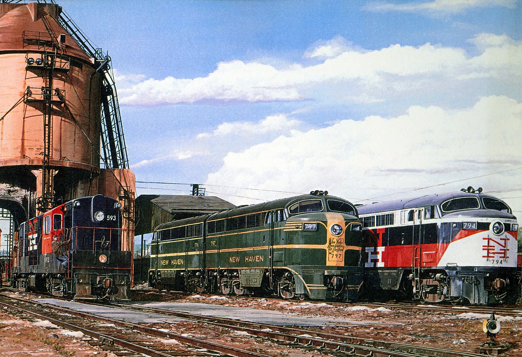 New Haven Railroad Cedar Hill Yard coaling tower with colo… Flickr