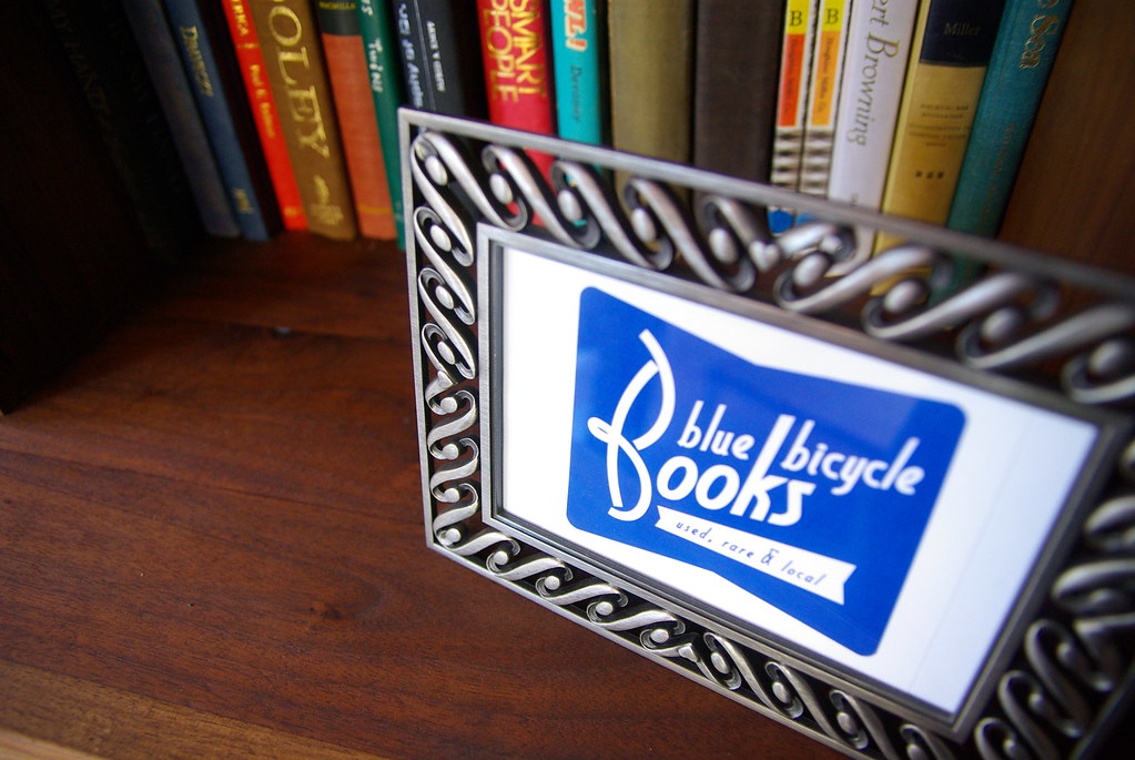 Blue Bicycle Books Charleston bookstore's logo as seen at