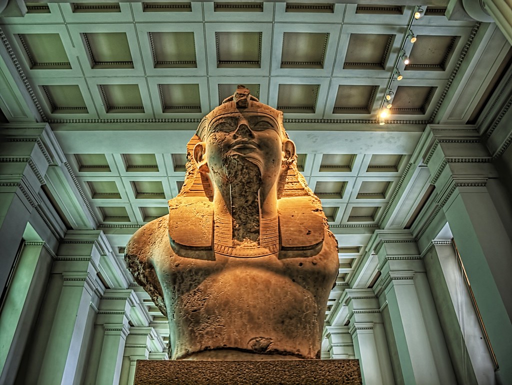 A Pharaoh in the British Museum This statue of an Egyptian… Flickr