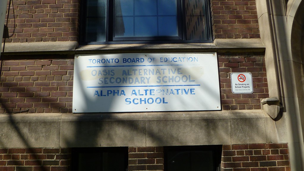 Remains of alternative school sign, Toronto, Ontario, Cana… Flickr