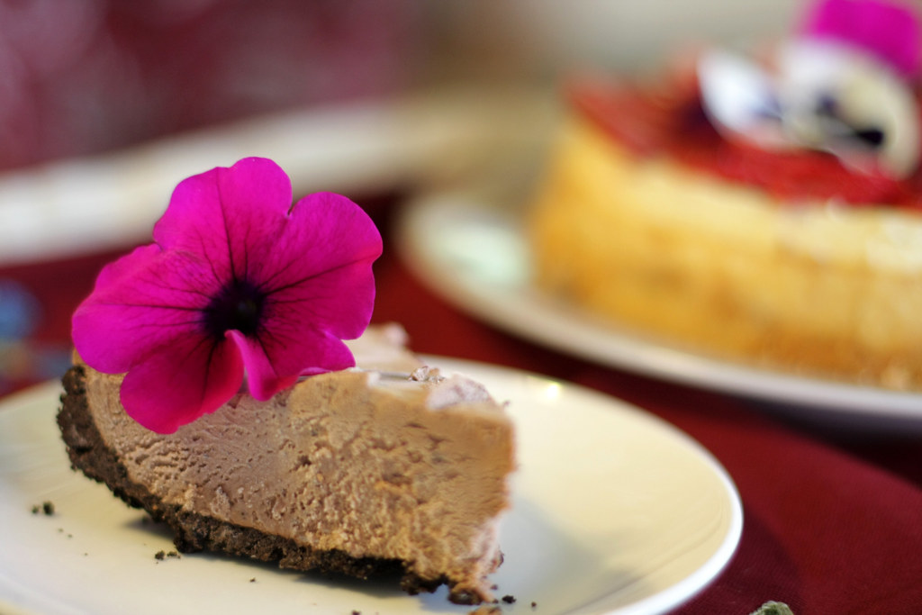 brandy alexander pie and wild strawberry topped cheesecake… Flickr