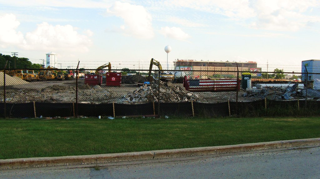 The demolition of Chicago's Kiddieland Amusement Park site. Melrose