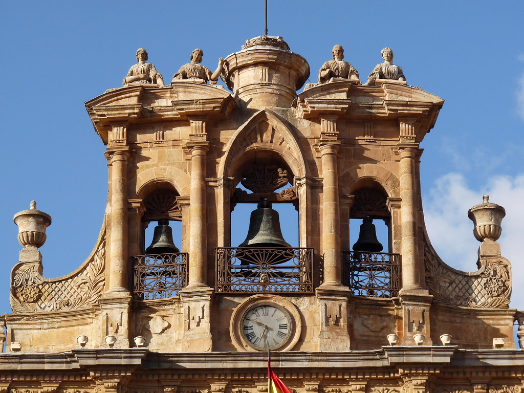bell tower of Salamanca's town hall The town hall (Ayuntam… Flickr