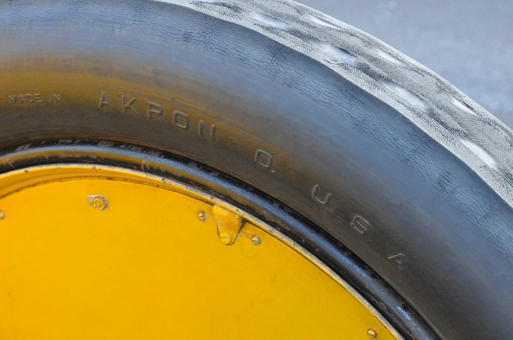 Firestone tire "made in Akron, Ohio" stamp on 1911 Indy 50… Flickr