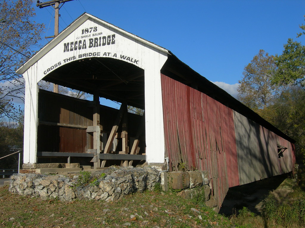Mecca Covered Bridge Mecca, Indiana Constructed in 1873 by… Flickr