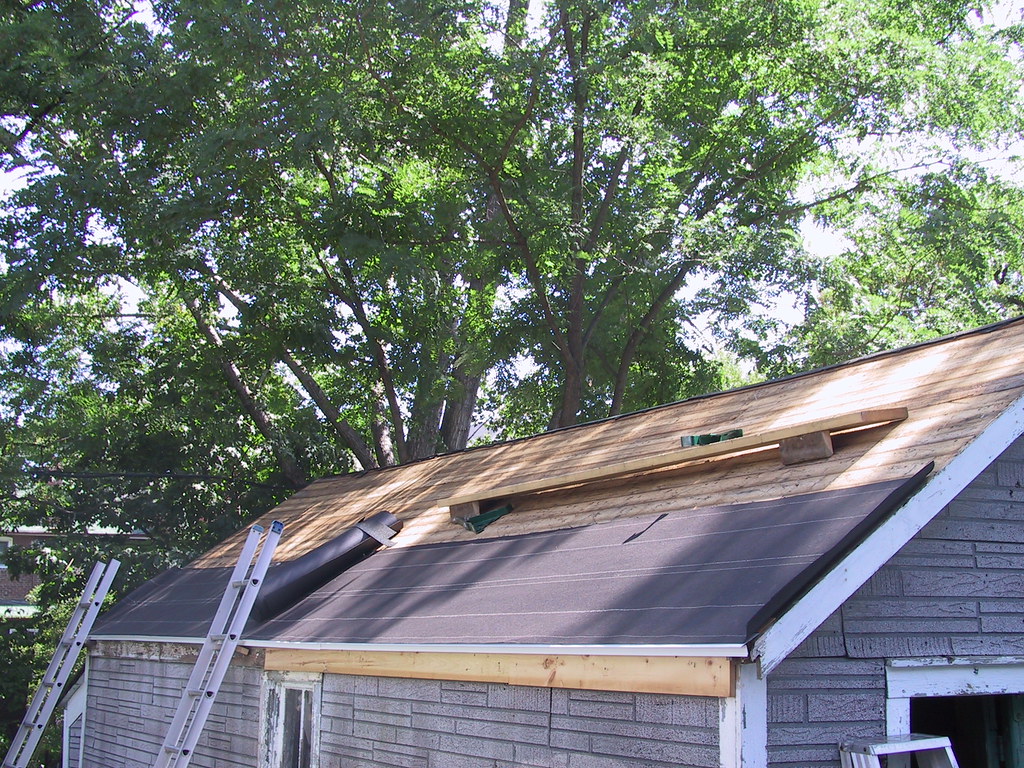 3. tar paper laid down first row of tar paper. I didn't us… Flickr