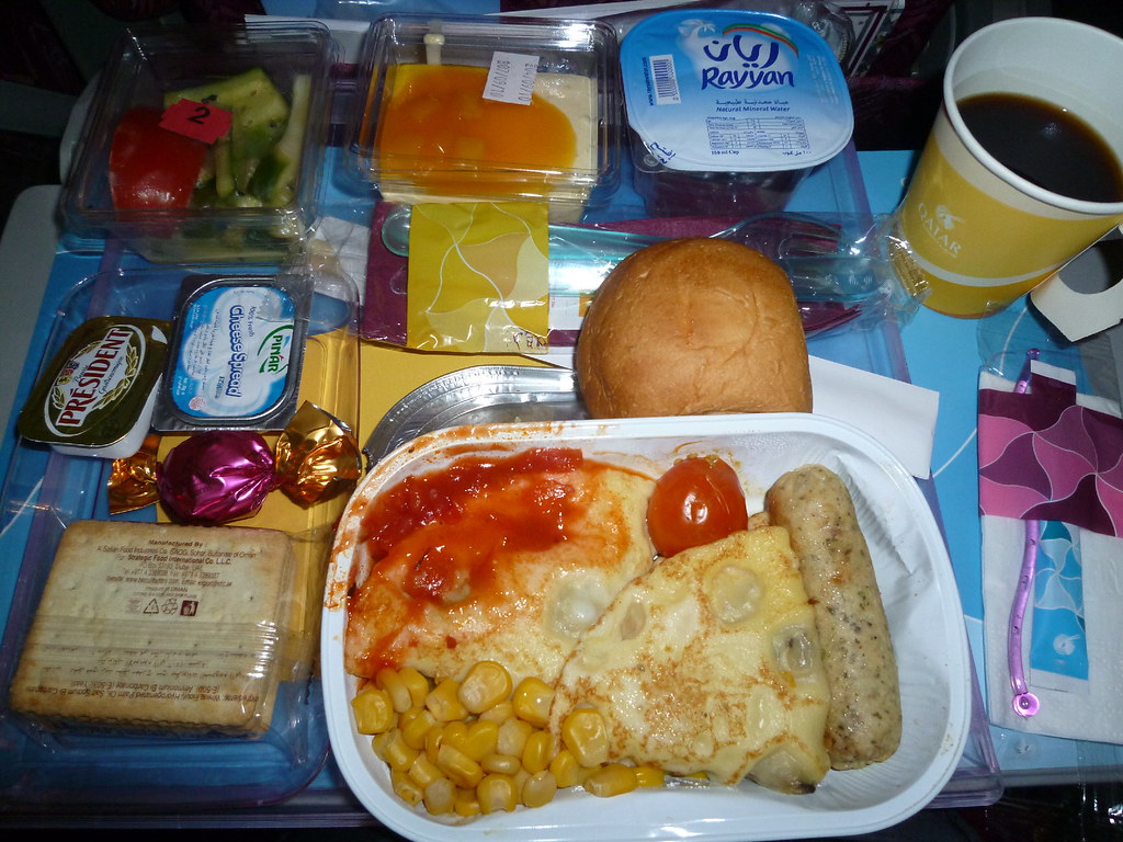 Qatar Airline's meal (Chicken Sausage) From Qatar to Japan… eriko.k Flickr