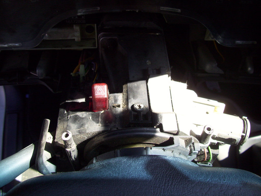 Top of steering column Emergency light broken The 2 screws… Flickr