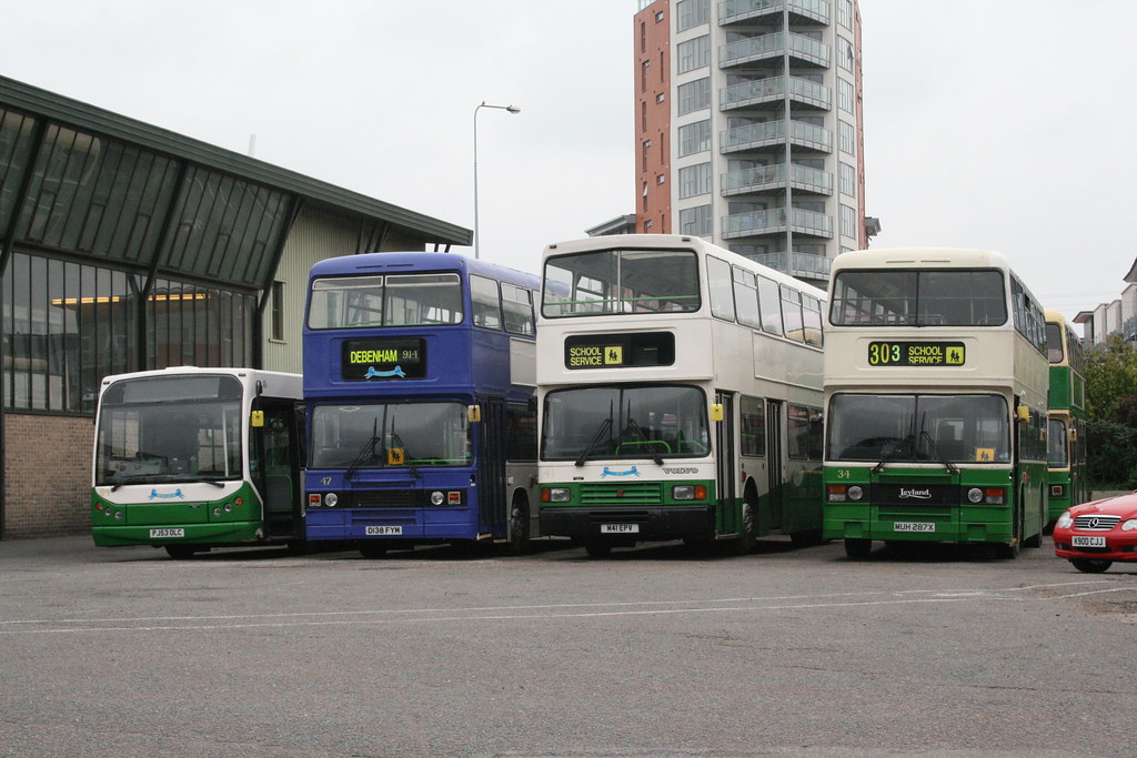 Ipswich Buses Olympians and Dart in Constantine Road depot… Flickr