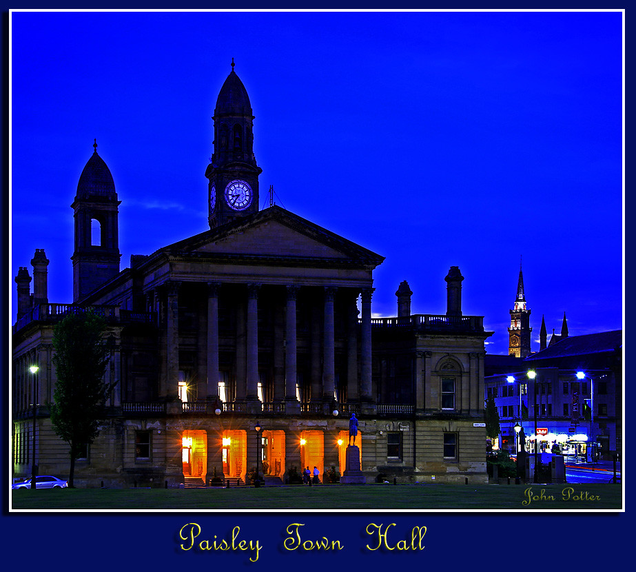 Paisley Paisley Town Hall with the High Church in the back… Flickr