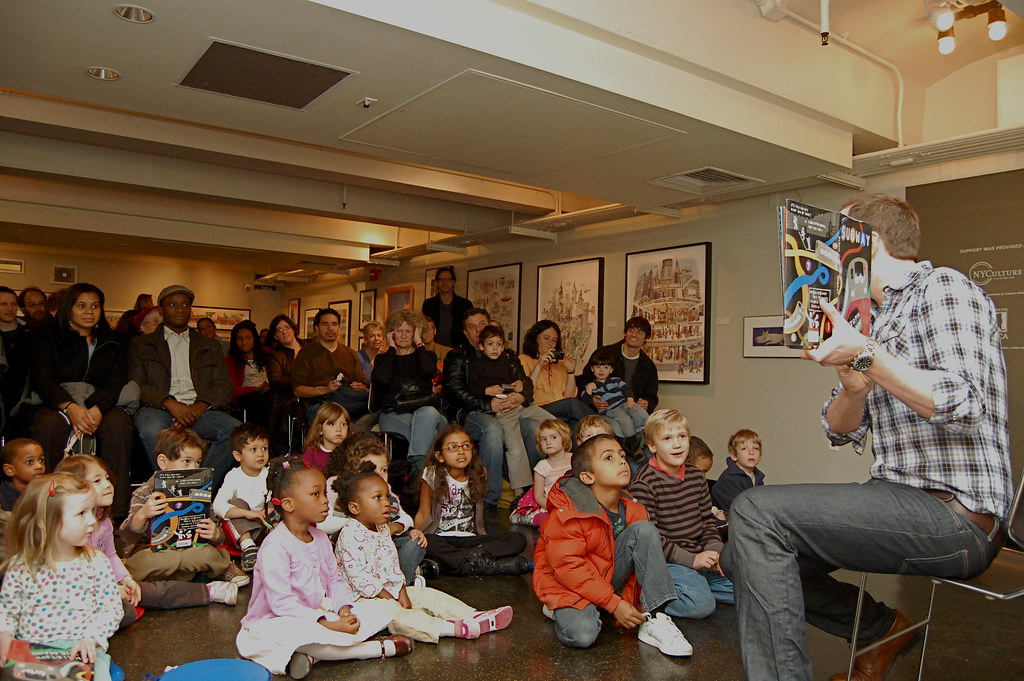 book reading New York Transit Museum Flickr