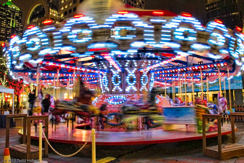 Christmas Carousel In Westlake Park Seattle Todd_Hobert Flickr
