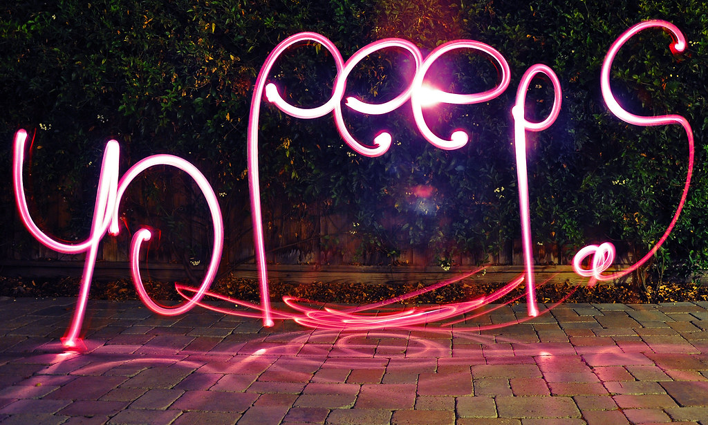Yo Peeps Experimenting with light. Fishbwl Flickr
