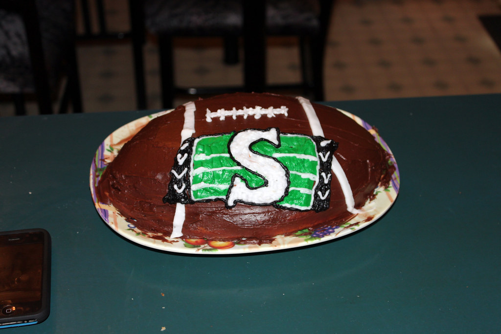 IMG_1406a tasty CFL Saskatchewan Roughriders cake Brian Campbell