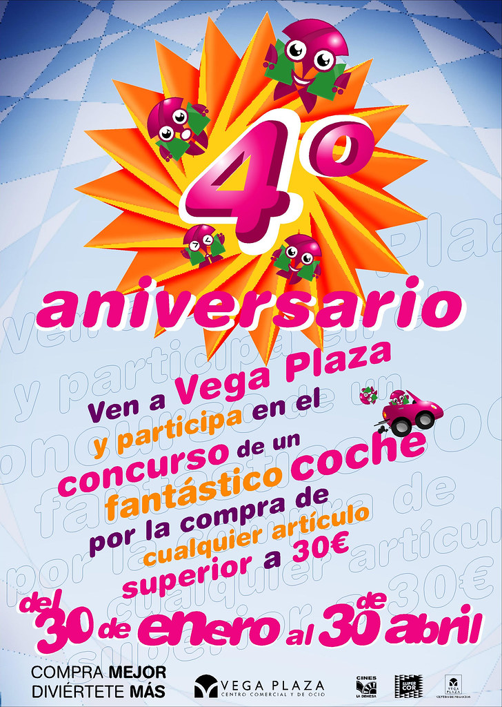 Cartel 4º aniversario Vega Plaza Mario Melgares de Aguilar Sánchez