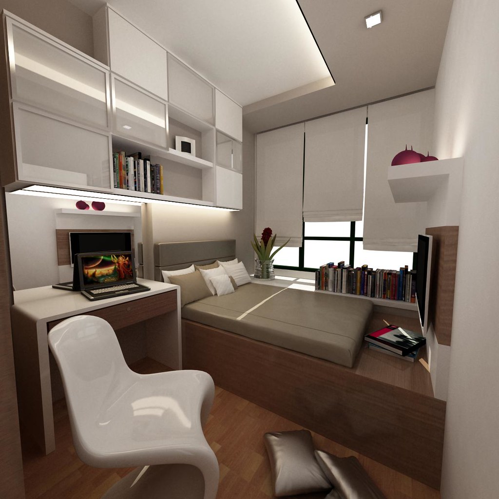 Junior Master Bedroom Notice the walnut laminate. Decided … Flickr