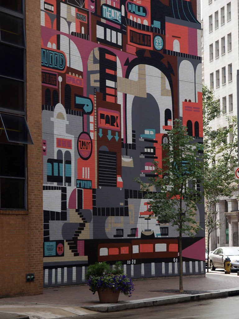 Pittsburgh Mural Pittsburgh, at least the downtown, wasn't… Flickr