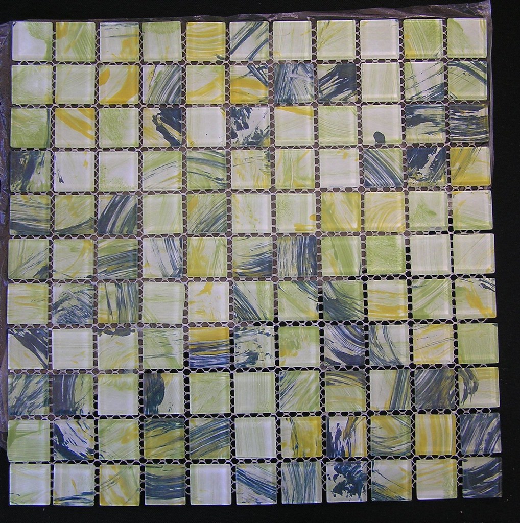 Green_yellow_white glass tiles I found these glass tiles a… Flickr