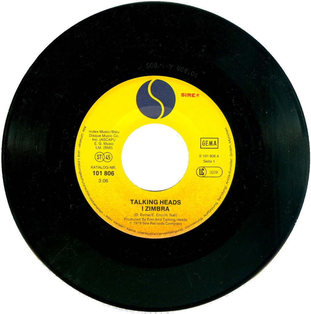 Talking Heads I Zimbra D 1979 Klaus Hiltscher Flickr