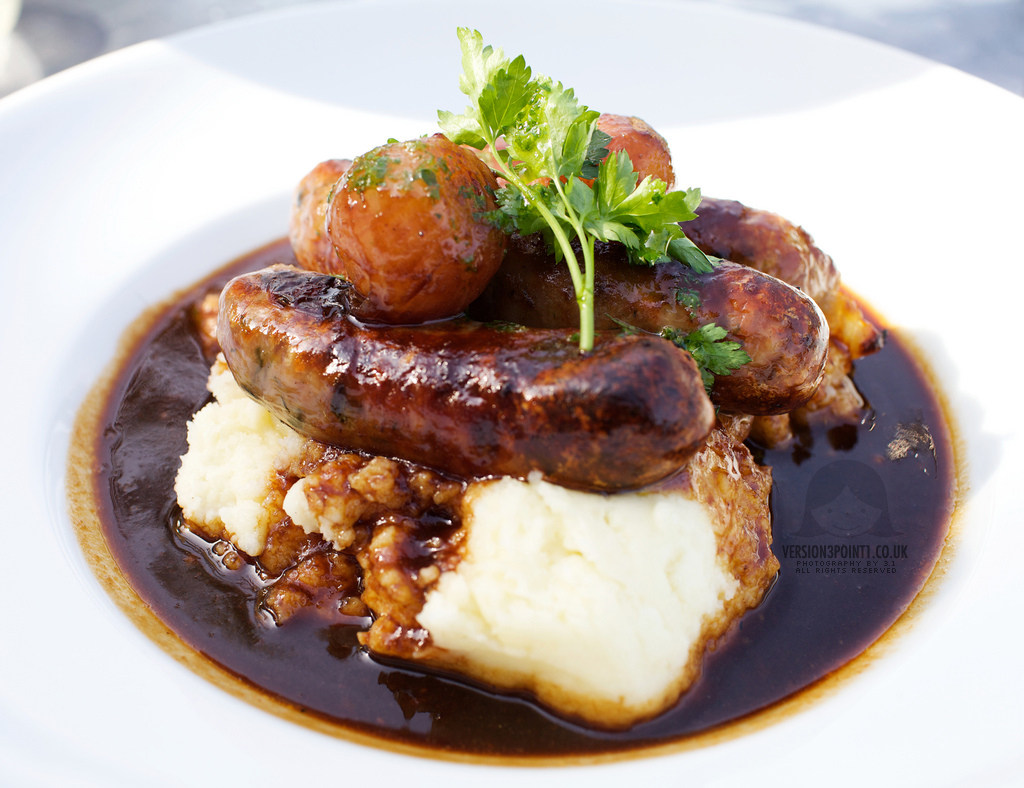 Cumberland Sausage and Mash (with shallot gravy) At Canal