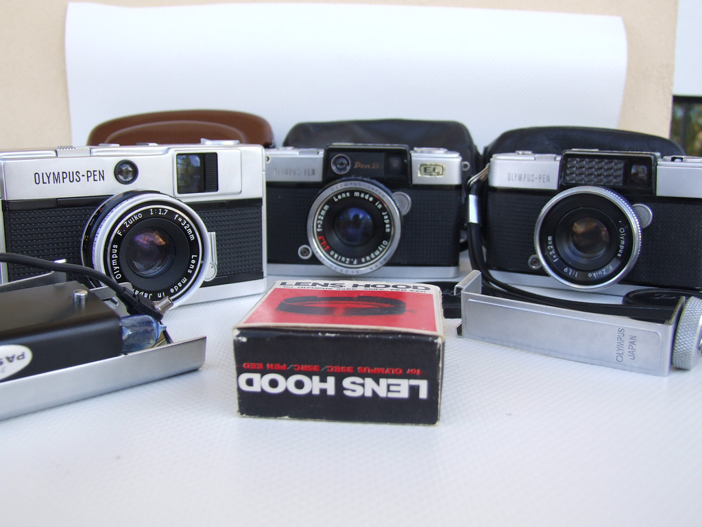 Olympus Pen Halfframe cameras DSCF3324 PEN D, D3 & EED wi… Flickr