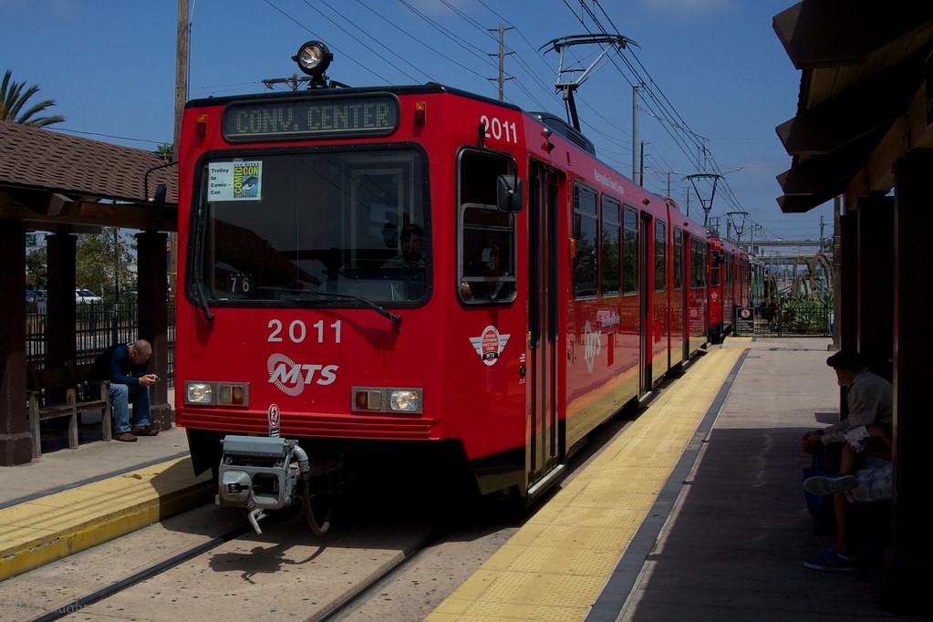 San Diego Trolly at Old Town Station The San Diego Trolley… Flickr