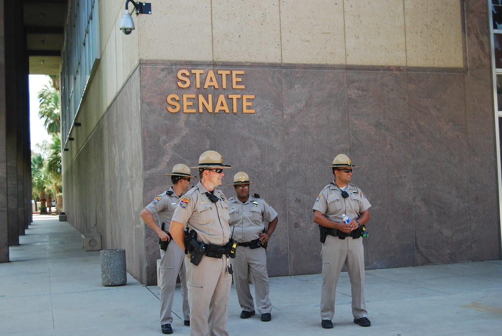 State Capitol Police outside the Arizona State Senate Flickr