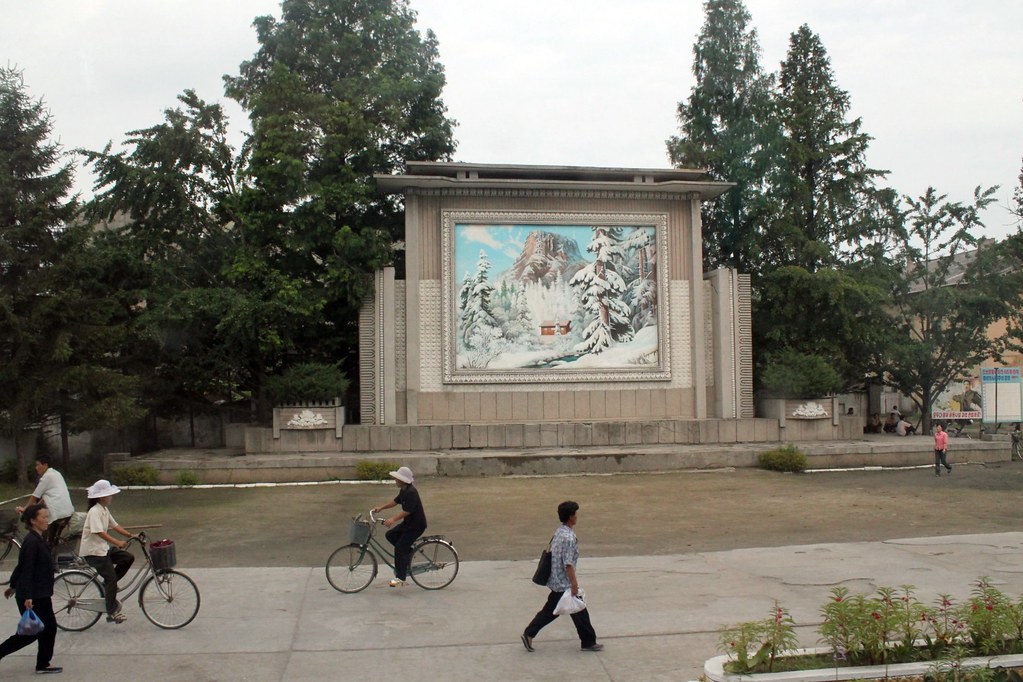 Mural of Revolutionary Camp in Kowon North Korea Raymond Cunningham